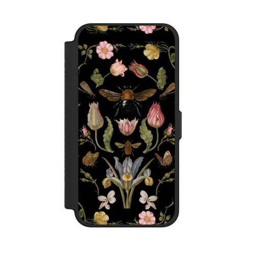 Apple iPhone 12 Pro Max NIVOflip Wildblumen und Biene Schwarz