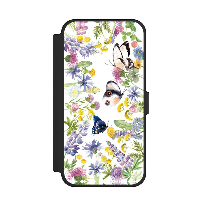iPhone 12 Pro Max NIVOflip Bunte Frühlingsblumen und Schmetterlinge