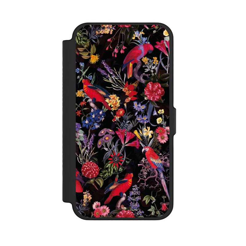 iPhone 12 Pro Max NIVOflip Dark Flowers and Parrots