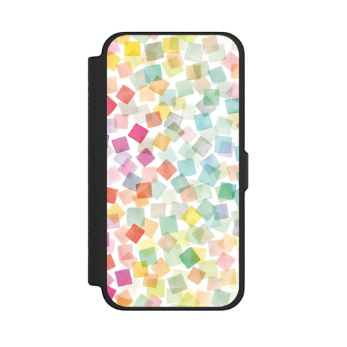 Apple iPhone 12 Pro Max NIVOflip Konfetti geometrische Plaids Regenbogen