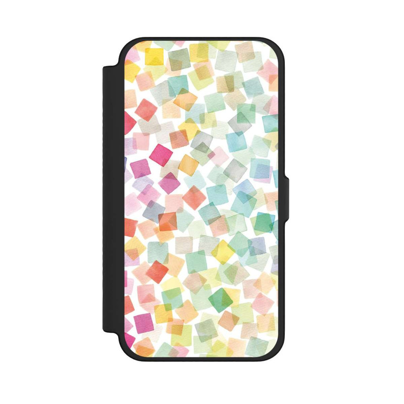 iPhone 12 Pro Max NIVOflip Confettis Plaids Géométriques Arc-en-ciel