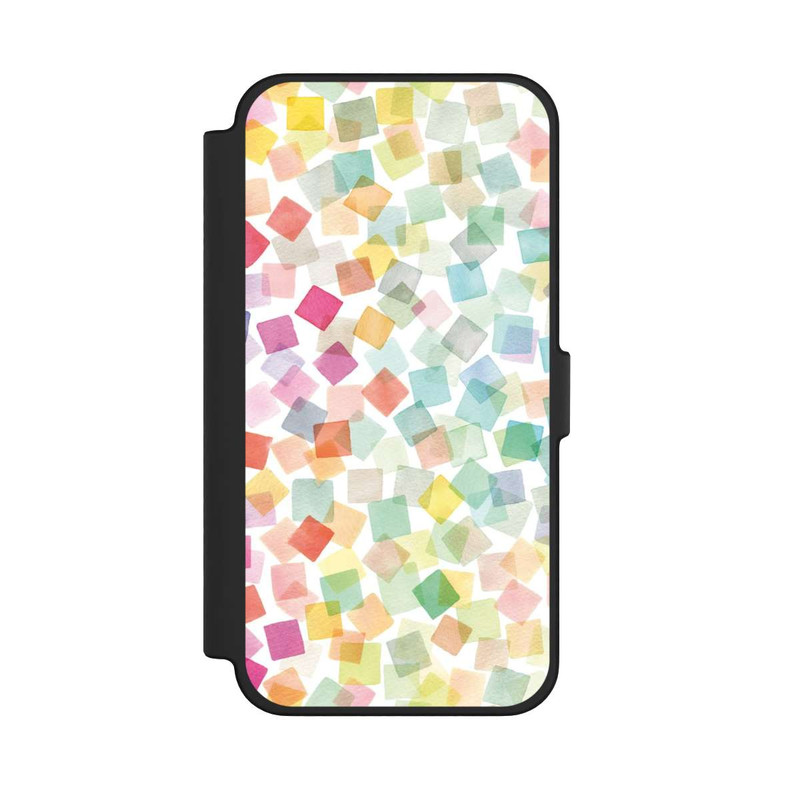 iPhone 12 Pro Max NIVOflip Confettis Plaids Géométriques Arc-en-ciel