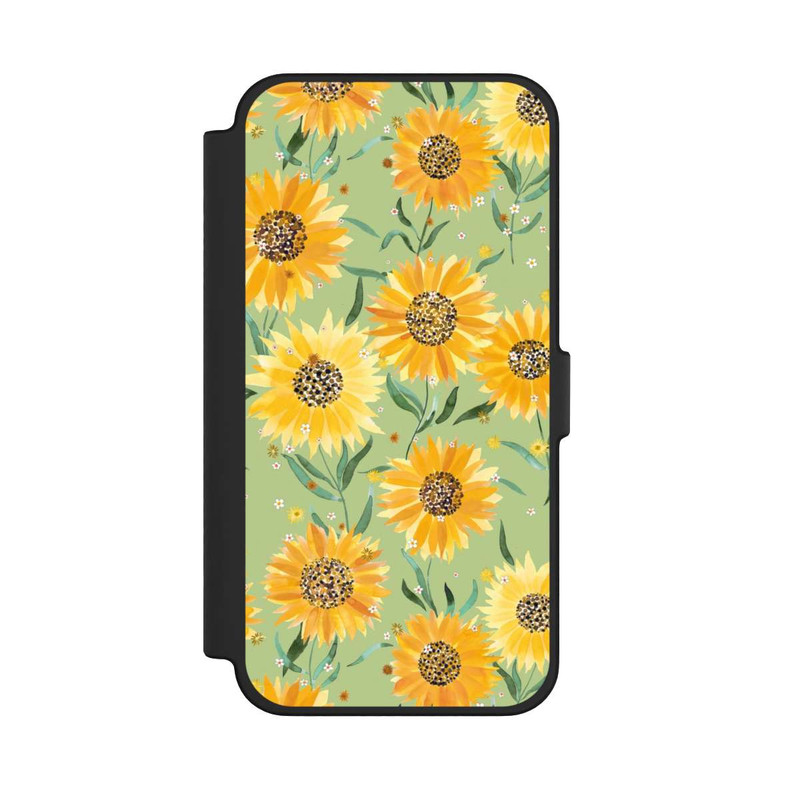 iPhone 12 Pro Max NIVOflip Sonnenblumen grün