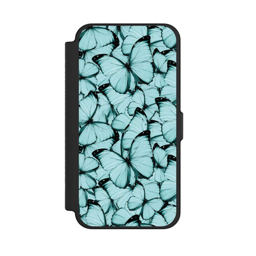 Apple iPhone 12 Pro Max NIVOflip Teal Schmetterlinge