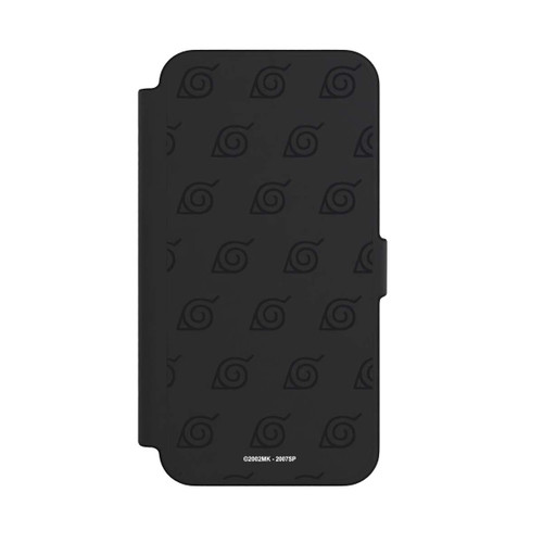 Apple iPhone 12 Pro Max NIVOflip Black Konoha Pattern Transparant