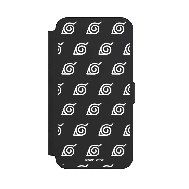 iPhone 12 Pro Max NIVOflip Konoha Pattern Blanc sur Fond Transparent