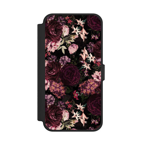 Apple iPhone 12 Pro Max NIVOflip Blumentapete dunkelviolett