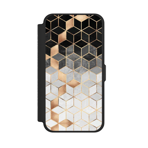 Apple iPhone 12 Pro Max NIVOflip Würfel dunkel und gold