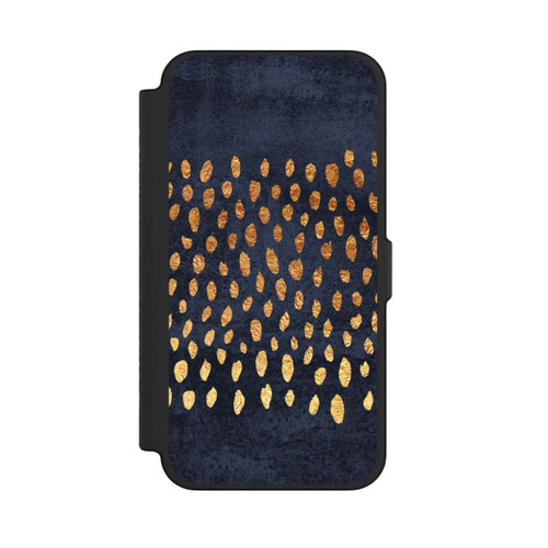 Apple iPhone 12 Pro Max NIVOflip Muster Gold und Marine