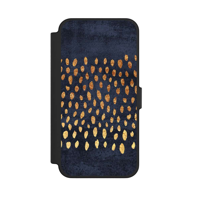 iPhone 12 Pro Max NIVOflip Muster Gold und Marine