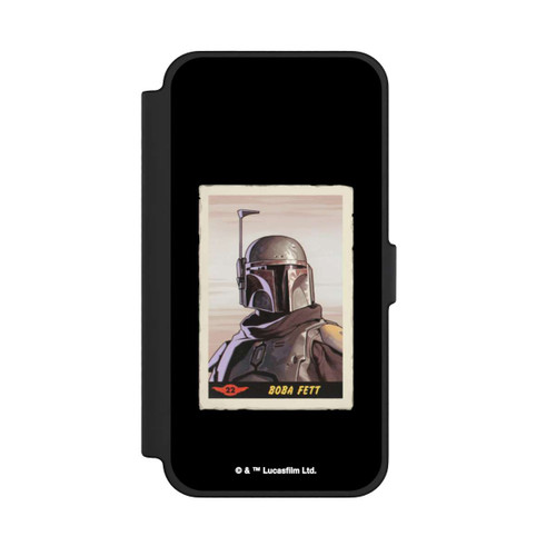 Apple iPhone 12 Pro Max NIVOflip Boba Fett Badges Schwarzer Hintergrund