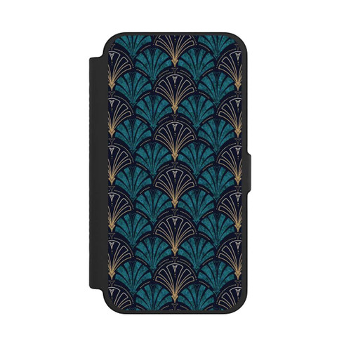 Apple iPhone 12 Pro Max NIVOflip Art Deco Aquamarin Gold