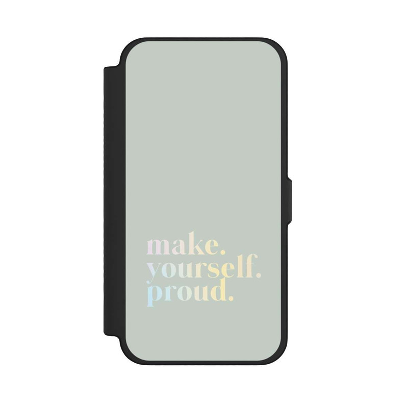 iPhone 12 Pro Max NIVOflip Make Yourself Proud Zitat-Minze und Farbverlauf