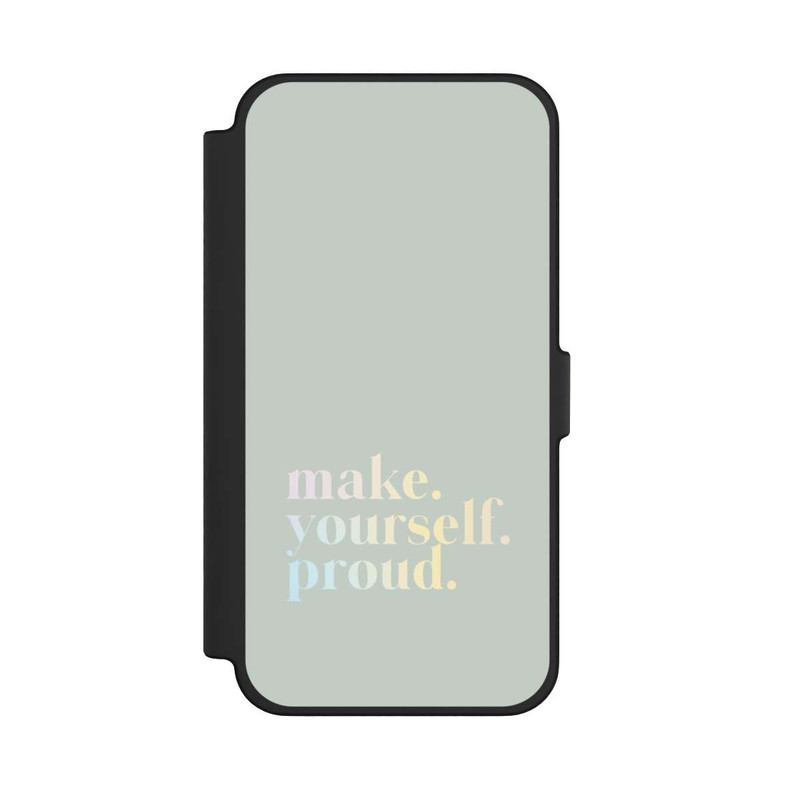 iPhone 12 Pro Max NIVOflip Make Yourself Proud Quote-Mint and Gradient