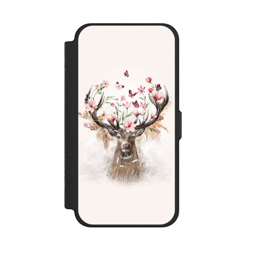 Apple iPhone 12 Pro Max NIVOflip Hirsch Blumen Geweih