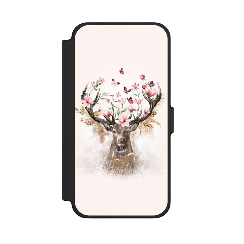 iPhone 12 Pro Max NIVOflip Hirsch Blumen Geweih