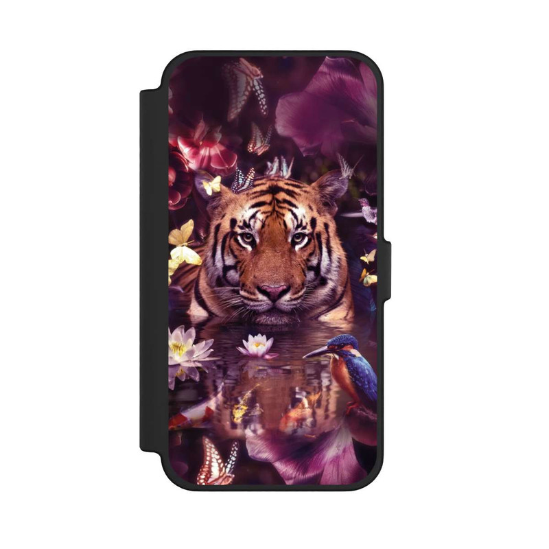 iPhone 12 Pro Max NIVOflip Tiger Blumenrahmen