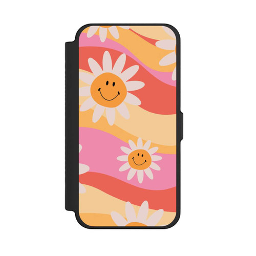 Apple iPhone 12 Pro Max NIVOflip Retro Smiles Orange Colorful