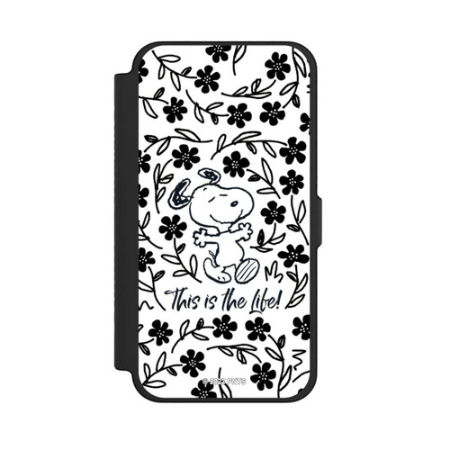 Apple iPhone 12 Pro Max NIVOflip Snoopy schwarz und weiß This Is The Life