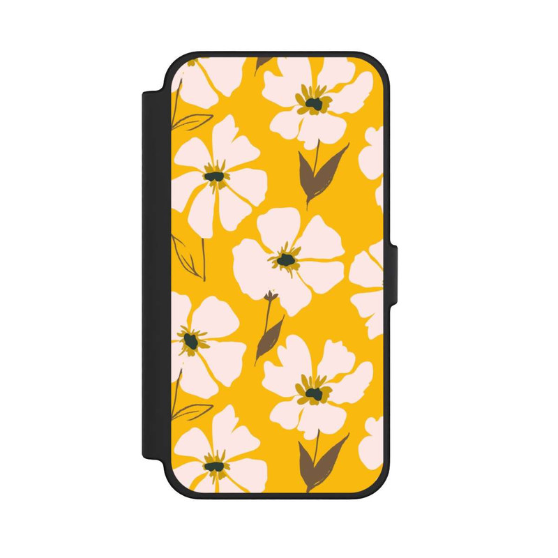 iPhone 12 Pro Max NIVOflip Blumenwiese auf Gelb Ocker