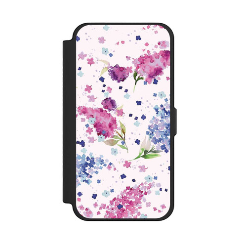 Apple iPhone 12 Pro Max NIVOflip Hortensien Lila und Rosa Blumen