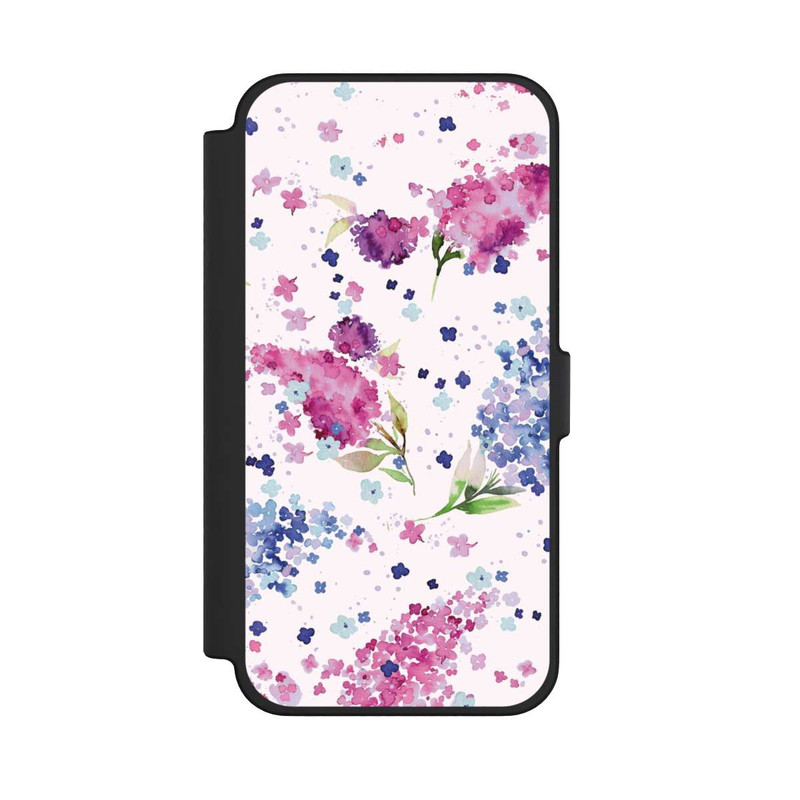 iPhone 12 Pro Max NIVOflip Hortensias Floraux Lilas Rose