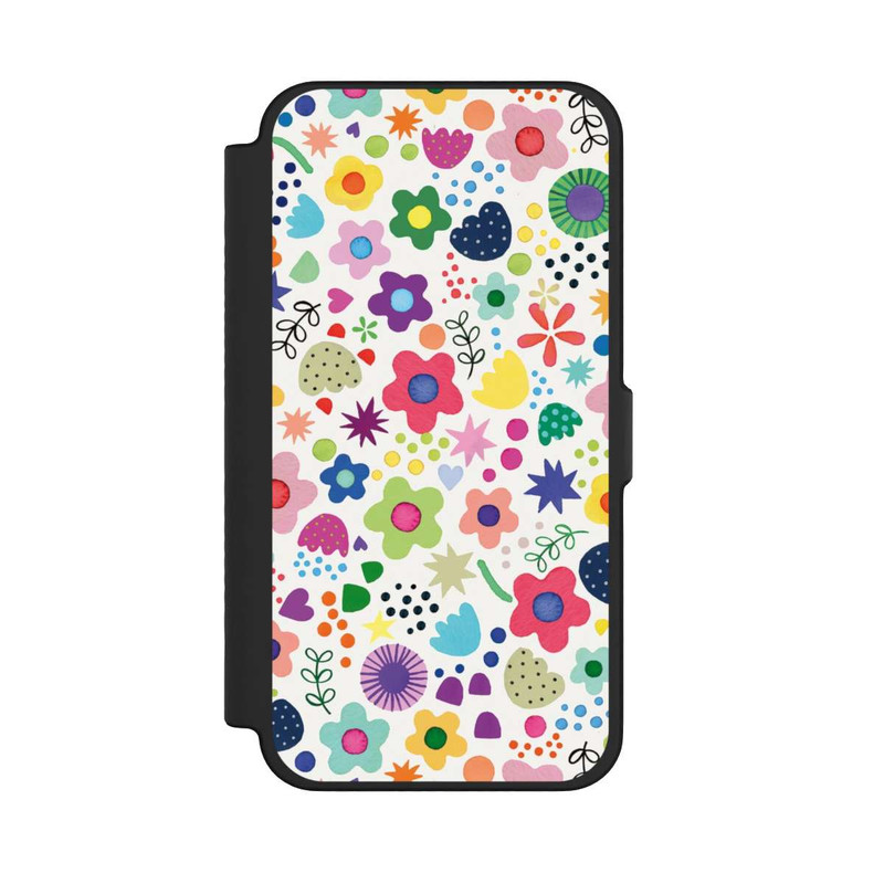 iPhone 12 Pro Max NIVOflip Psychedelische Blumen bunt