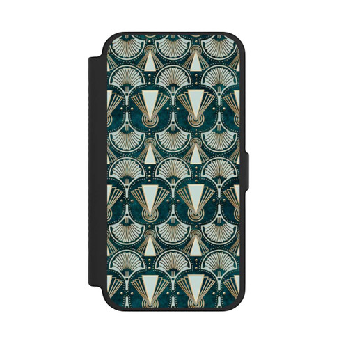 Apple iPhone 12 Pro Max NIVOflip Art Deco Green Pattern