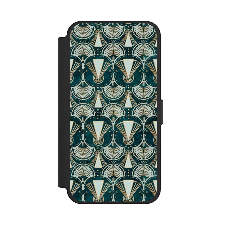 iPhone 12 Pro Max NIVOflip Art Deco Green Pattern