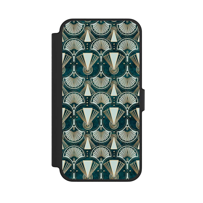 iPhone 12 Pro Max NIVOflip Art Deco Green Pattern
