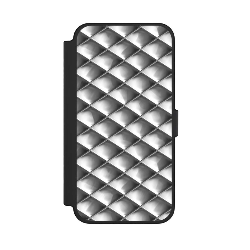 iPhone 12 Pro Max NIVOflip Glamour Silver Squares