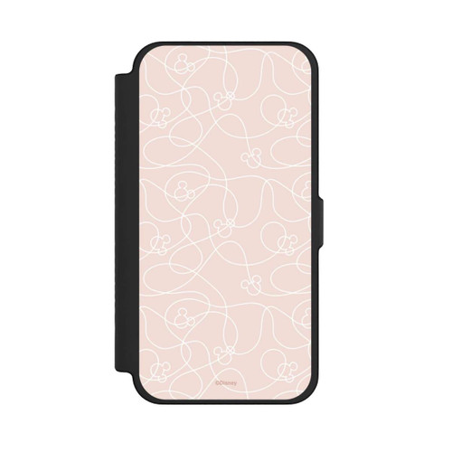 Apple iPhone 12 Pro Max NIVOflip Micky Line Art Muster Rosa