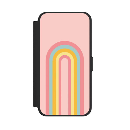Apple iPhone 12 Pro Max NIVOflip Rosa Pastell Regenbogen lang