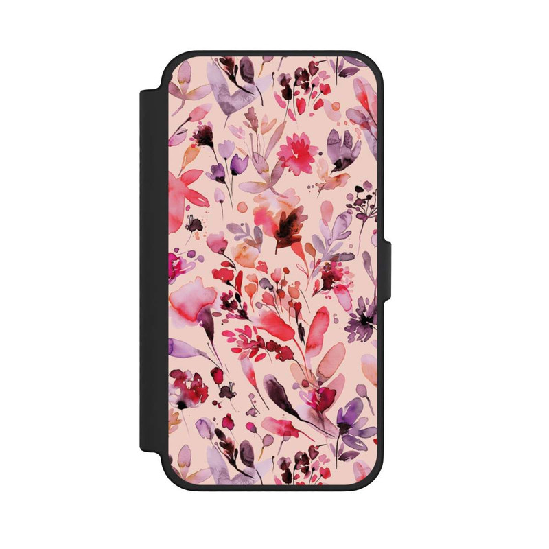 iPhone 12 Pro Max NIVOflip Künstlerische Blumen Viva Magenta