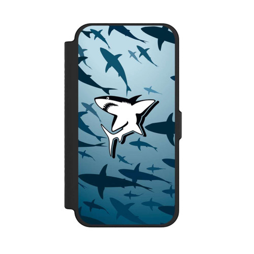 Apple iPhone 12 Pro Max NIVOflip Haie Muster Blau