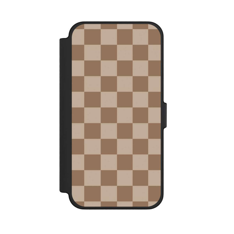 iPhone 12 Pro Max NIVOflip Braun Karo