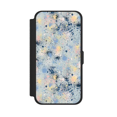 Apple iPhone 12 Pro Max NIVOflip Tintentropfen Staub Textur Blau