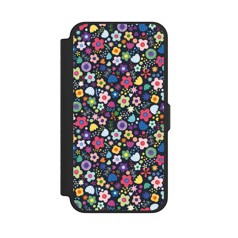 iPhone 12 Pro Max NIVOflip Psychedelic Flowers Multi Black