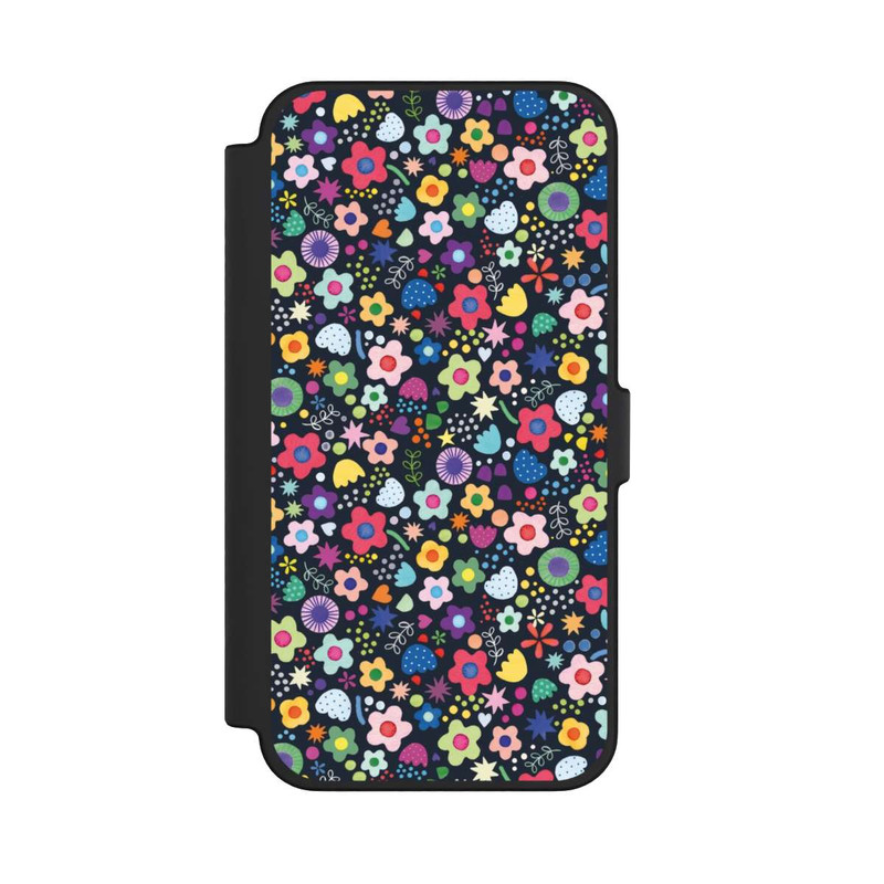 iPhone 12 Pro Max NIVOflip Psychedelic Flowers Multi Black