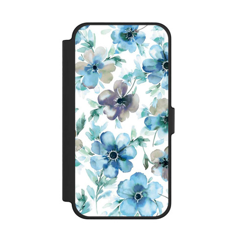 Apple iPhone 12 Pro Max NIVOflip Blaues Blumenmuster Trendy