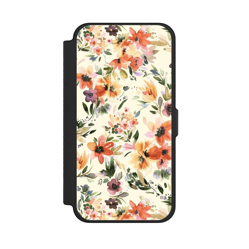 iPhone 12 Pro Max NIVOflip Fleurs artistiques d'été Ivoire