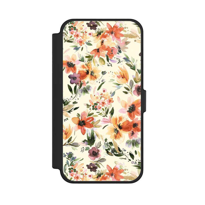 iPhone 12 Pro Max NIVOflip Fleurs artistiques d'été Ivoire