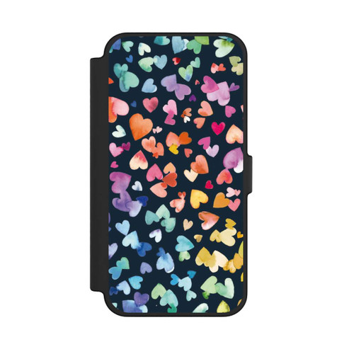 Apple iPhone 12 Pro Max NIVOflip Valentinstag Herzen Schwarz