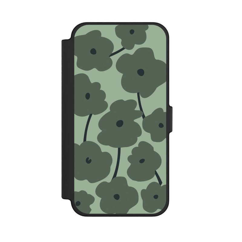 iPhone 12 Pro Max NIVOflip Fleurs Minimalistes Vertes