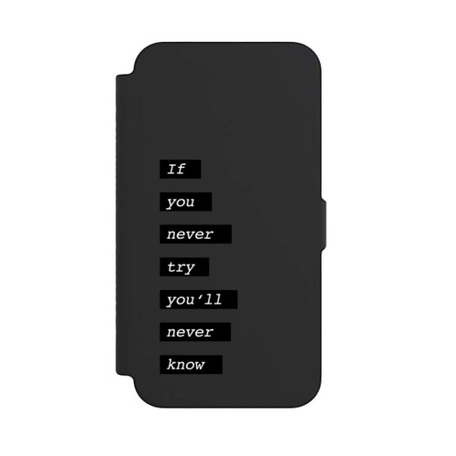 Apple iPhone 12 Pro Max NIVOflip If You Try Black Transparent