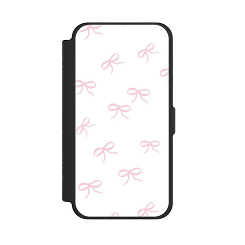 Apple iPhone 12 Pro Max NIVOflip Schleifen Muster Rosa Weiß
