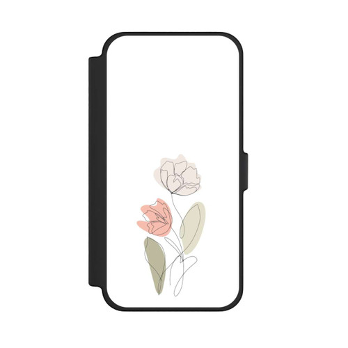 Apple iPhone 12 Pro Max NIVOflip Blume Line Art Beige