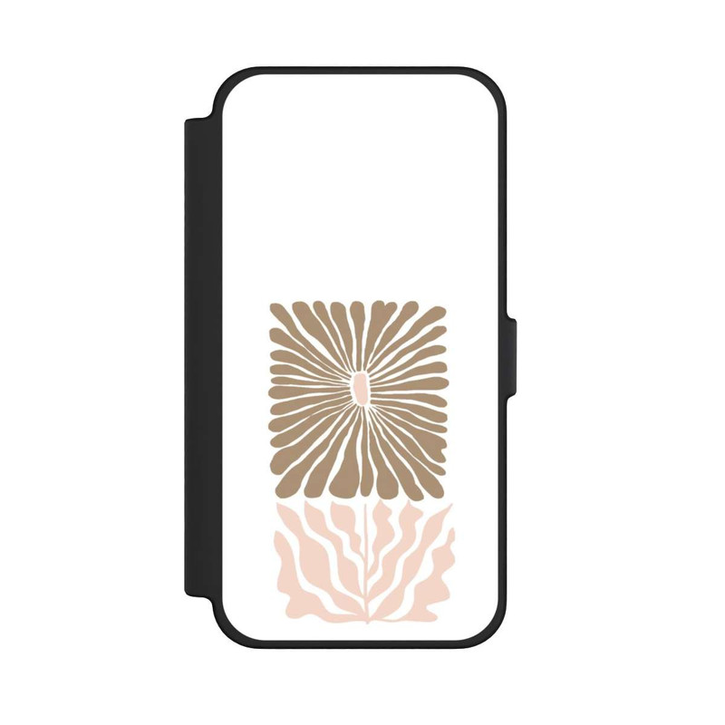 iPhone 12 Pro Max NIVOflip Eckige Blume Hellbraun