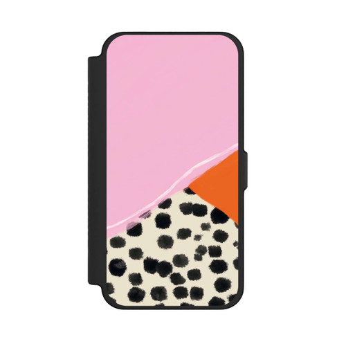 Apple iPhone 12 Pro Max NIVOflip Rosa und Orange Gepunkteter Hintergrund