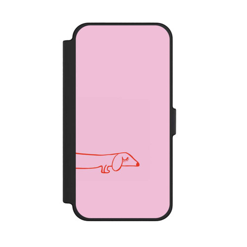 Apple iPhone 12 Pro Max NIVOflip Dachshund Illustration Pink